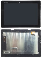 Дисплей (экран) 10.1” Lenovo IdeaPad MIIX 310 с тачскрином и рамкой в сборе, черный