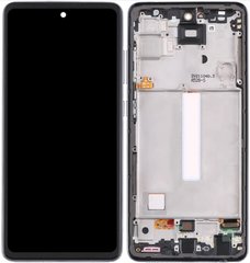 Дисплей Samsung A528B Galaxy A52s 5G, SM-A528B OLED с тачскрином и рамкой, черный
