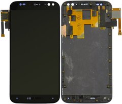 Дисплей (экран) Motorola XT1570 Moto X Style, XT1572, XT1575 с тачскрином и рамкой в сборе, черный