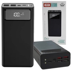 Power Bank XO PR124 Digital Display павербанк 40000 mAh, черный