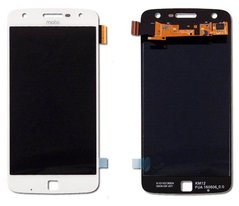 Дисплей (экран) Motorola XT1635 Moto Z Play, XT1635-01, XT1635-02 с тачскрином в сборе, белый