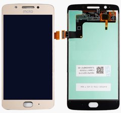 Дисплей (экран) Motorola XT1670 Moto G5, XT1672, XT1675, XT1676 с тачскрином в сборе, золотистый