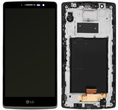 Дисплей (екран) LG F500 G4, G4 H810, G4 H811, G4 H815, G4 H818N з тачскріном і рамкою в зборі, чорний