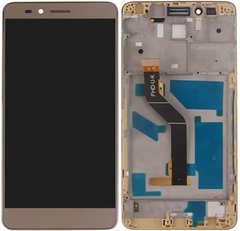 Дисплей (экран) Huawei GR5 2016, Honor 5X (KIW-L21), Honor X5 с тачскрином и рамкой в сборе, золотистый