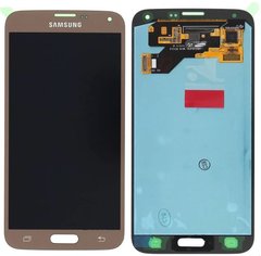 Дисплей (екран) Samsung G903, G903F, G903W Galaxy S5 Neo Amoled з тачскріном в зборі ORIG, золотистий