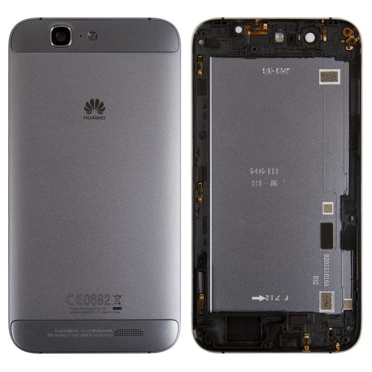 Задня кришка Huawei Ascend G7 (G760-L01, G760-L03), сіра (чорна)