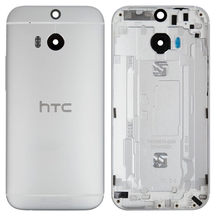 Задня кришка HTC One M8, срібляста