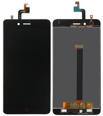 Дисплей (экран) ZTE Nubia Z11 Mini с тачскрином в сборе, черный