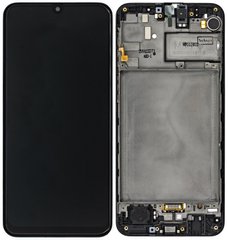Дисплей Samsung M215 Galaxy M21, M305 Galaxy M30, M307 Galaxy M30s AMOLED с тачскрином и рамкой ORIG, черный