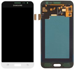 Дисплей (екран) Samsung J320H Galaxy J3 (2016), J320F, J320FN, J320A з тачскріном в зборі ORIG, білий AMOLED
