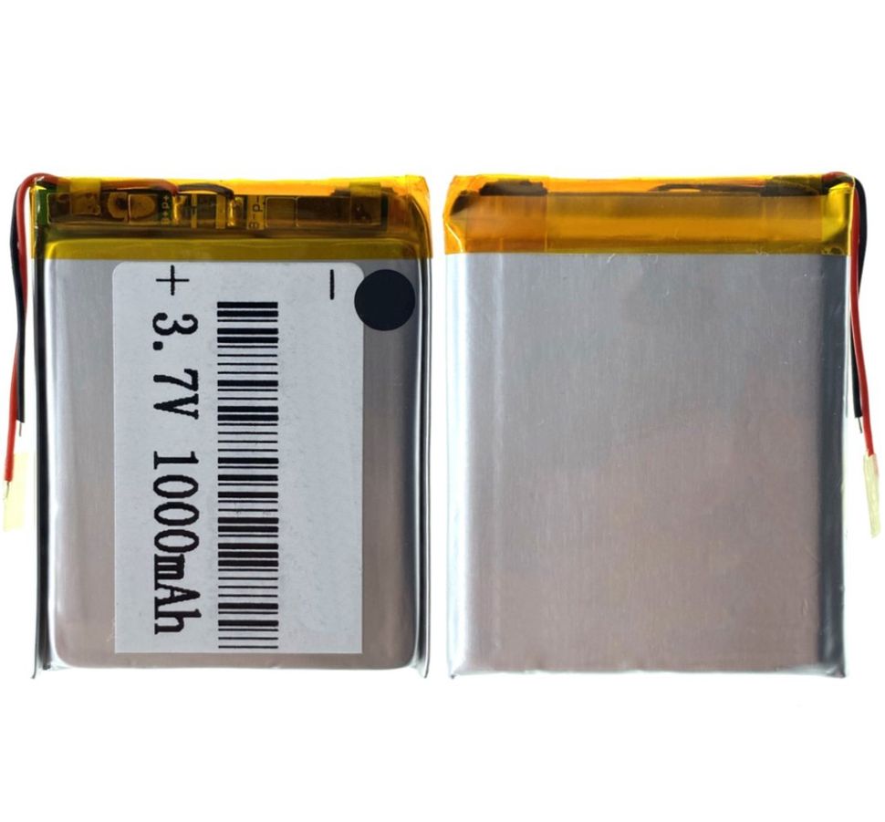 Универсальная аккумуляторная батарея (АКБ) 2pin, 4.0 X 40 X 50 мм (404050), 1000 mAh