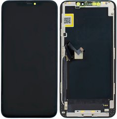 Дисплей (экран) Apple iPhone 11 Pro Max с тачскрином и рамкой в сборе (Soft Oled), черный