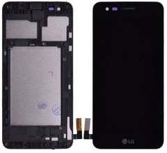 Дисплей (екран) LG M160 K4 (2017), M150, M151, M153, M154 з тачскріном і рамкою в зборі, чорний