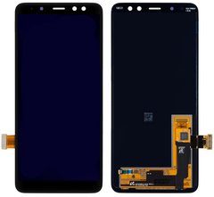 Дисплей (экран) Samsung A530F Galaxy A8 (2018), A530DS Super Amoled с тачскрином в сборе ORIG, черный