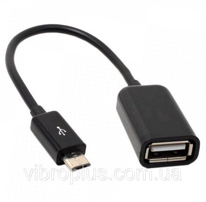 Перехідник OTG micro USB S-K07, чорний
