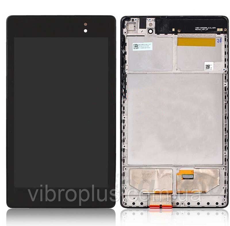Дисплей (экран) 7” Asus ME571K Google Nexus 7 2013 (Wi-Fi) с тачскрином и рамкой в сборе, черный