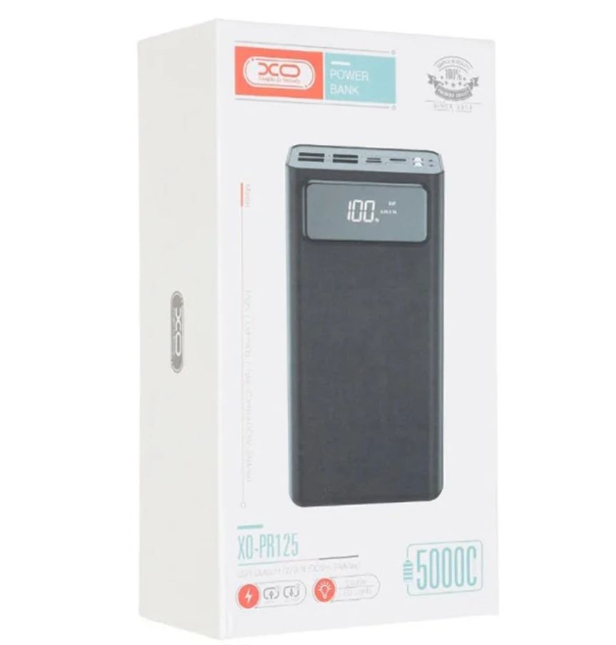 Power Bank XO PR125 Digital Display павербанк 50000 mAh, черный