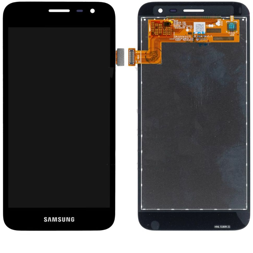 Дисплей (экран) Samsung J260F Galaxy J2 Core TFT с тачскрином в сборе, черный