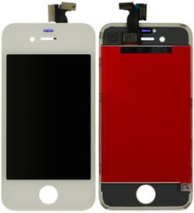 Дисплей (экран) Apple iPhone 4 с тачскрином и рамкой в сборе (Original China Refurbished), белый
