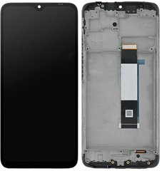 Дисплей Xiaomi Poco M3, Redmi Note 9 4G, Redmi 9T, Redmi 9 Power з тачскріном і рамкою, чорний