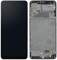 Дисплей Samsung M225F Galaxy M22, E225F Galaxy F22 OLED с тачскрином и рамкой, черный