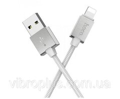 USB-кабель Hoco U49 Metal Lightning, білий