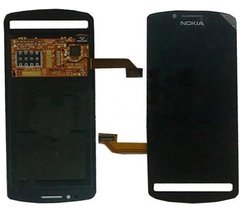 Дисплей (экран) Nokia Lumia 700 с тачскрином в сборе, черный