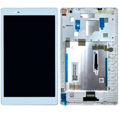 Дисплей (екран) 8" Lenovo Tab 3 Plus TB-8703X, TB-8703F з тачскріном і рамкою в зборі, білий