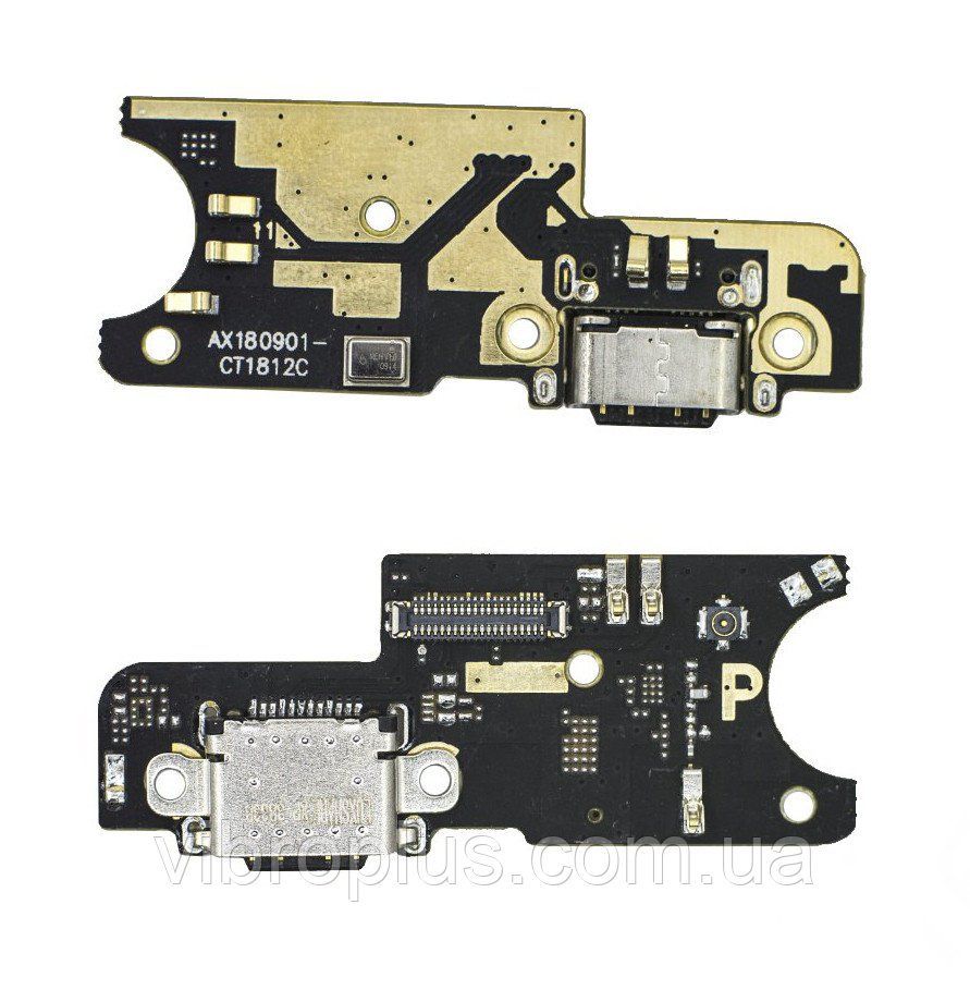 Нижня плата Xiaomi Pocophone F1 M1805E10A, з роз'ємом зарядки