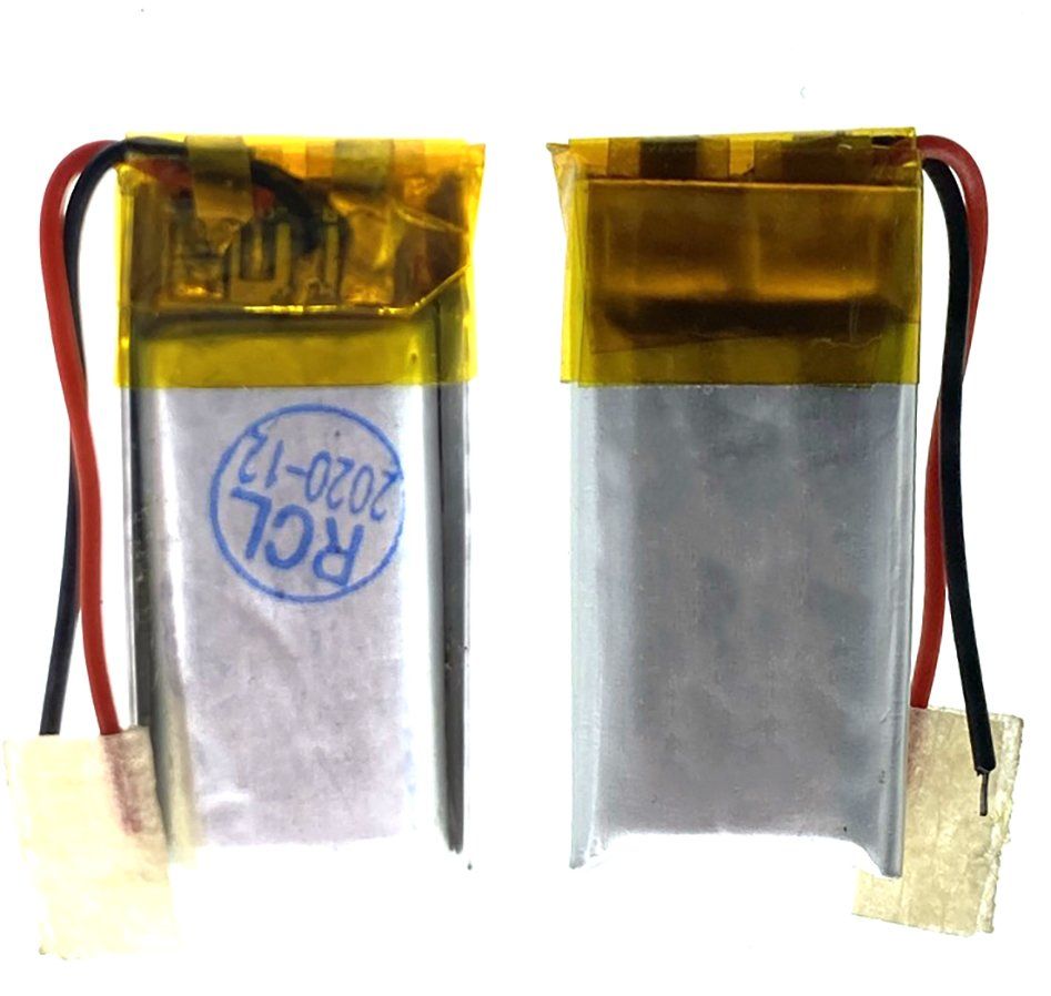 Универсальная аккумуляторная батарея (АКБ) 2pin, 4.0 X 12 X 26 мм (401226, 261240), 110 mAh