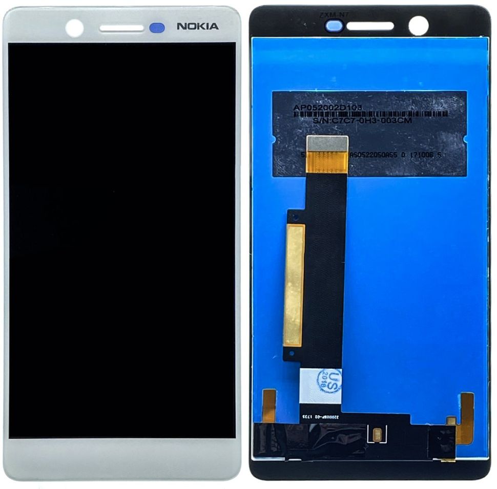 Дисплей (екран) Nokia 7 Dual Sim (TA-1041, TA-1046) з тачскріном в зборі, білий