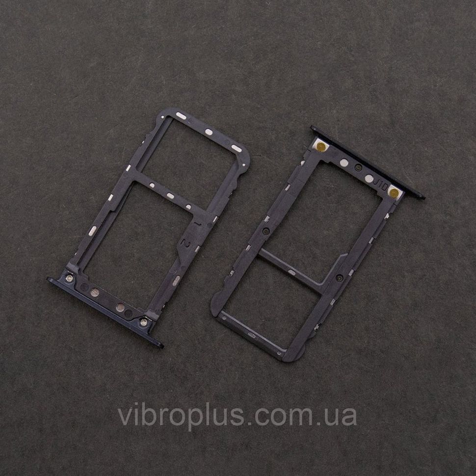 Лоток для Xiaomi Redmi 5 Plus, тримач для SIM-карт і карти пам'яті, чорний