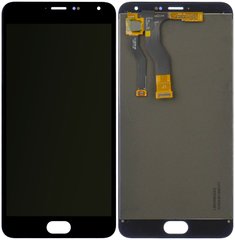 Дисплей (экран) Meizu M1 Metal с тачскрином в сборе, черный