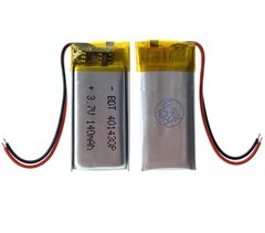 Универсальная аккумуляторная батарея (АКБ) 2pin, 4.0 X 14 X 30 мм (401430, 301440), 140 mAh