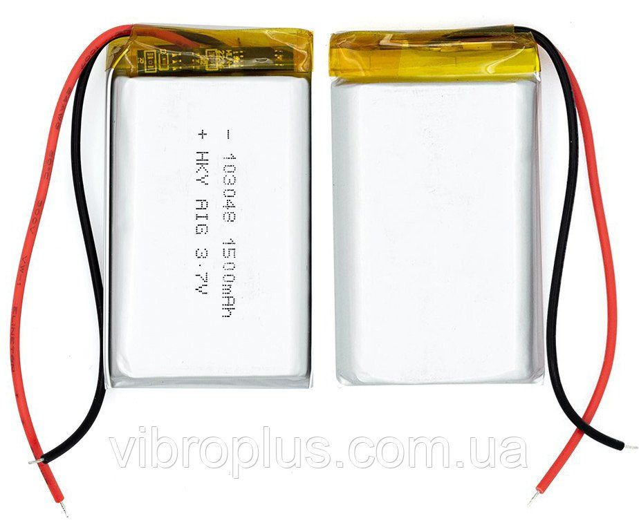 Универсальная аккумуляторная батарея (АКБ) 2pin, 10 X 30 X 48 мм (304810, 104830), 1500 mAh