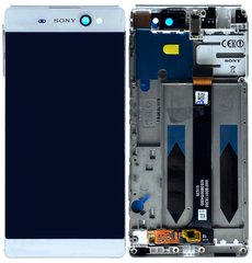 Дисплей (экран) Sony F3212 Xperia XA Ultra Dual Sim, F3211, F3215, F3216 с тачскрином и рамкой в сборе, белый