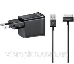 Мережевий зарядний пристрій Samsung TAB P1000 2.2A, кабель P1000 30pin, чорний