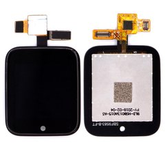 Дисплей (экран) для смарт часов Smart Watch F2 (p/n: FPC-HSB013A015-A4 SBF9583-1.3-B-HLT) с тачскрином в сборе, черный