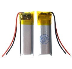 Универсальная аккумуляторная батарея (АКБ) 2pin, 4.0 X 10 X 30 мм (401030, 301040), 200 mAh