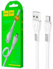 USB-кабель Hoco X40 Noah Micro USB, білий