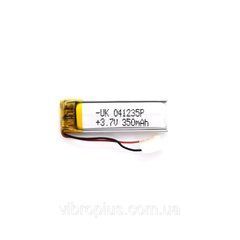 Універсальна акумуляторна батарея (АКБ) 2pin, 4.0 x 12 x 35 мм (401235), 350 mAh