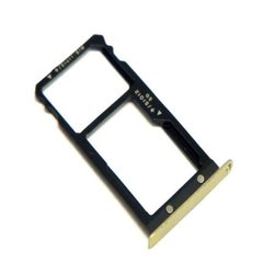 Лоток для Huawei G8 (RIO-L01), GX8 держатель (слот) для SIM-карти і карти пам'яті, золотистий