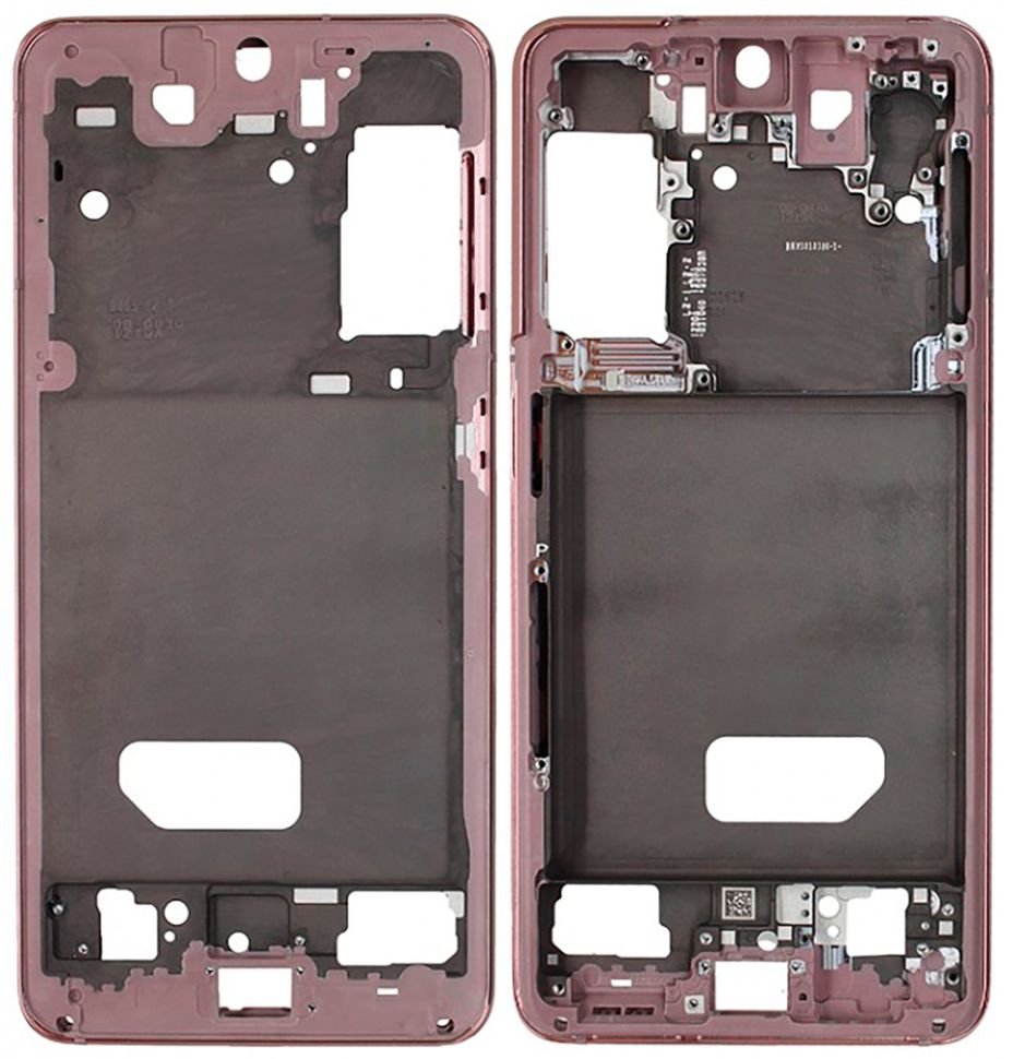 Рамка кріплення дисплея для Samsung G991 Galaxy S21 5G, розова