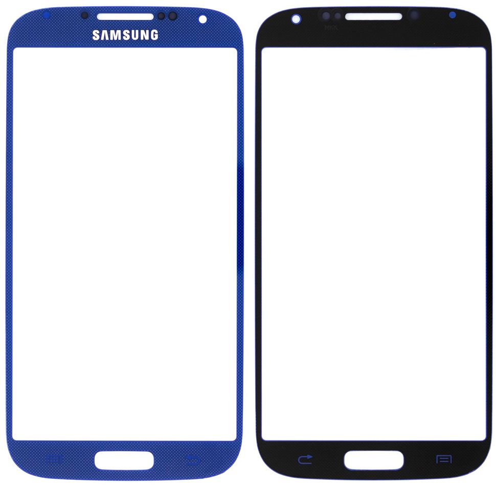 Стекло экрана (Glass) Samsung Galaxy S4 i9500, i9505 ORIG, синий