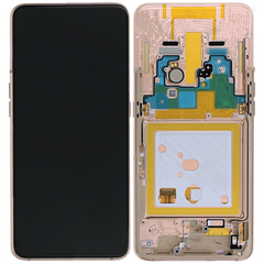 Дисплей (экран) Samsung A805F Galaxy A80 с тачскрином и серебристой рамкой в сборе ORIG, черный