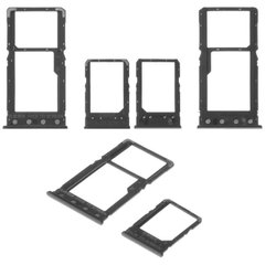 Лоток для Xiaomi Redmi 6, Redmi 6A держатель (слот) для SIM-карт і карти пам'яті, чорний (2 шт.)