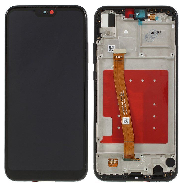 Дисплей Huawei P20 Lite Dual Sim, Nova 3e ANE-LX1, ANE-LX2, ANE-L21 с тачскрином и рамкой, черный