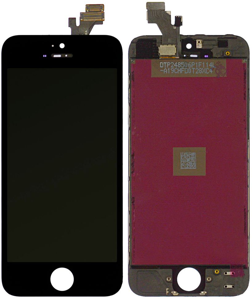 Дисплей (екран) Apple iPhone 5 з тачскріном і рамкою в зборі (On-Cell), чорний