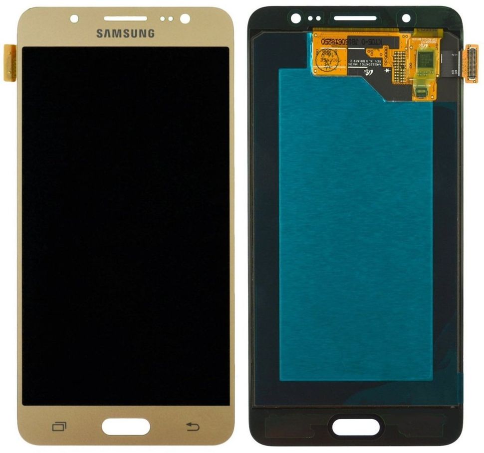 Дисплей (екран) Samsung J510H Galaxy J5 (2016), J510F, J510G, J510Y, J510M AMOLED з тачскріном в зборі ORIG, золотистий