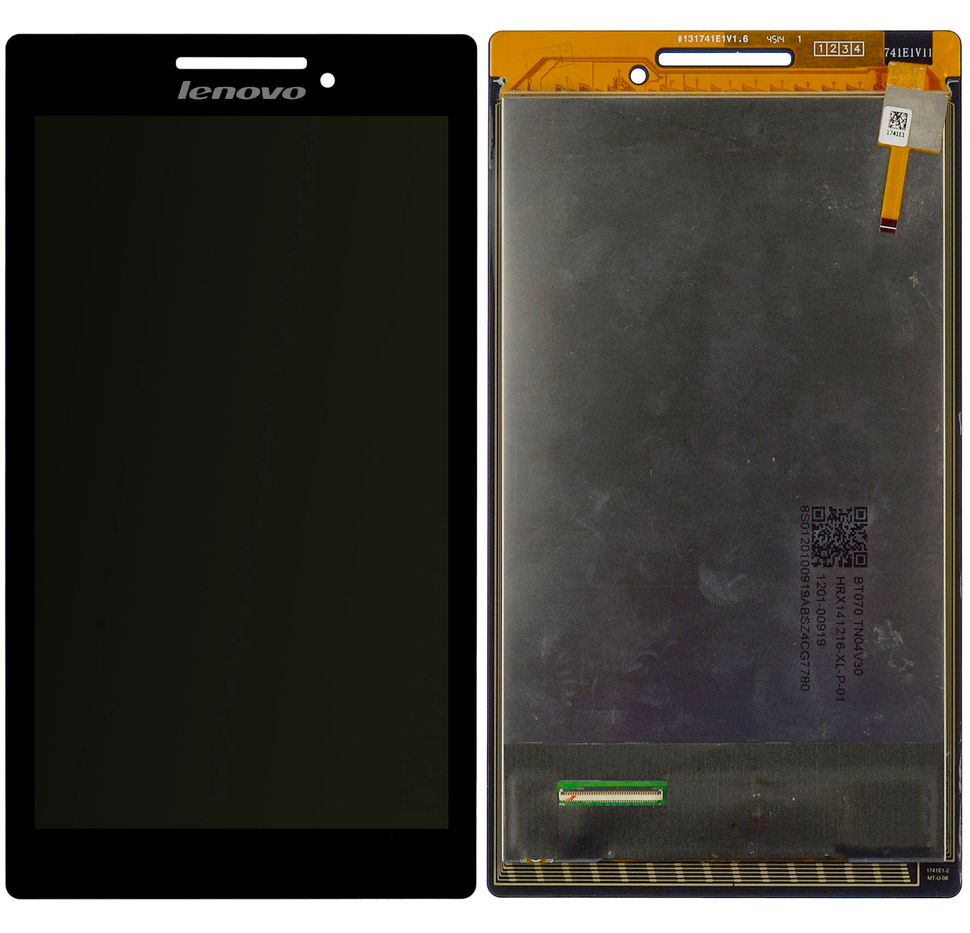 Дисплей (екран) 7" Lenovo Tab 2 A7-10, A7-10F, A7-20F з тачскріном, чорний